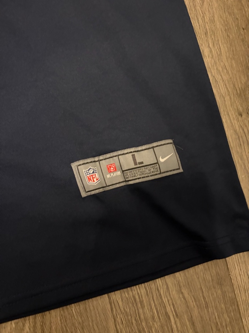Nike Navy Football Jersey with White and Red Labels image 2
